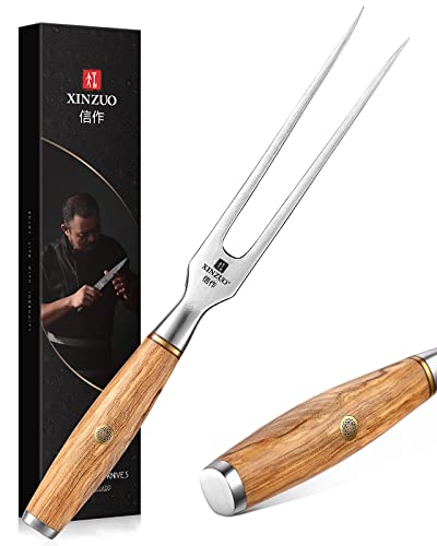 XINZUO 29,7cm Tenedor de Trinchar Barbacoa Acero Inoxidable 430