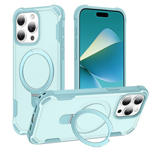 HIGLYCASE for iPhone 15 Pro Max Case with Magnetic Kickstand-Blue