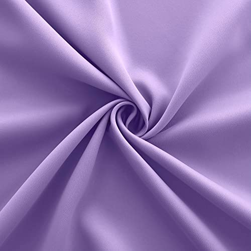 Image of KOUFALL Lilac Purple Curtains 84 Inch Length for Girls Bedroom,2 Panels Set Room Darkening Blackout Kids Curtains for Toddler Princess,Violet Lavender