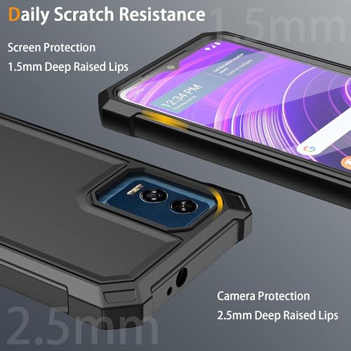 Tjs O212A214 Compatible For Blu View Speed 5G B1550Vl Case, [Built-In Tempered Glass Screen Protector] thumb #3