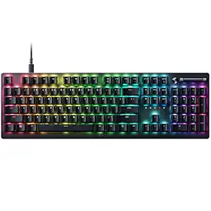 Razer DeathStalker V2 Gaming Keyboard: Low-Profile Optical Switches - Linear Red - Ultra-Durable Coated Keycaps - Durable Aluminum Top Plate - Multi-Function Roller and Media Button - Chroma RGB