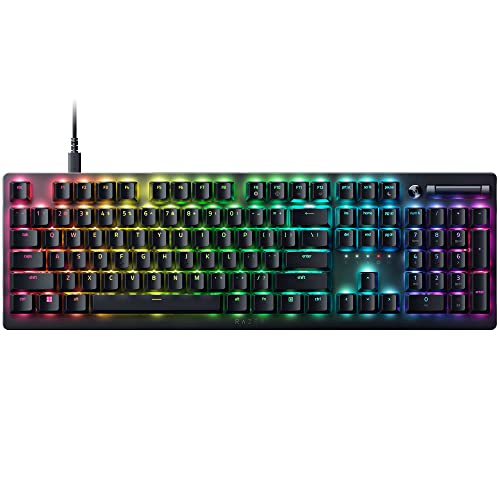 Razer DeathStalker V2,Teclado óptico para juegos de bajo perfil (interruptor lineal rojo, hipervelocidad inalámbrica, desplazamiento multifunción y botón multimedia) diseño del Reino Unido,negro