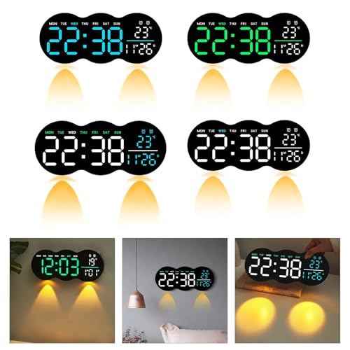 Reloj de pared digital LED con mando para evitar reflejos en el salón 3