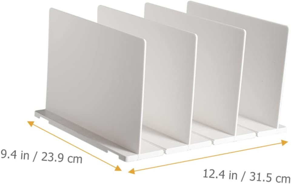 Multi-Functional Closet Shelf Dividers Plastic Storage Separators for Organizing Clothes Books More Sturdy Flexible Design for Use