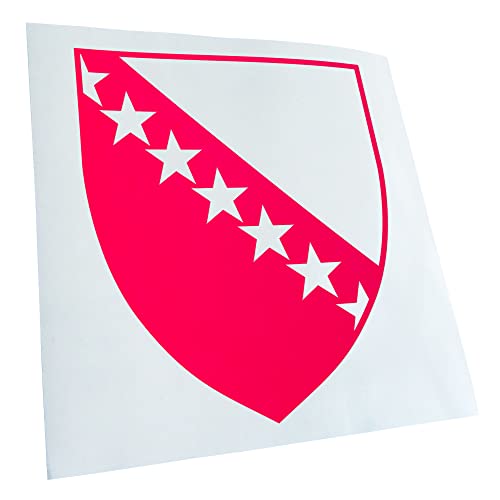 Kiwistar - Autocollant - Bosnie-Herzégovine - pink néon - G24 - Pour voitures, vélos, véhicules, motos, cyclomoteurs, tuning, vitres arrière