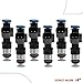 A-Premium Fuel Injectors Compatible with Ford Explorer, Explorer Sport Trac & Mercury Mountaineer 2005 V6 4.0L, Flex, Set of 6, Replace# 0280158066