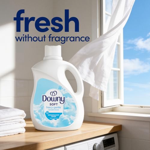 Downy Free & Gentle Liquid Fabric Softener, 44 fl oz, 60 Loads, Hypoallergenic, Sensitive Skin Friendly Fabric Conditioner Liquid - image 2