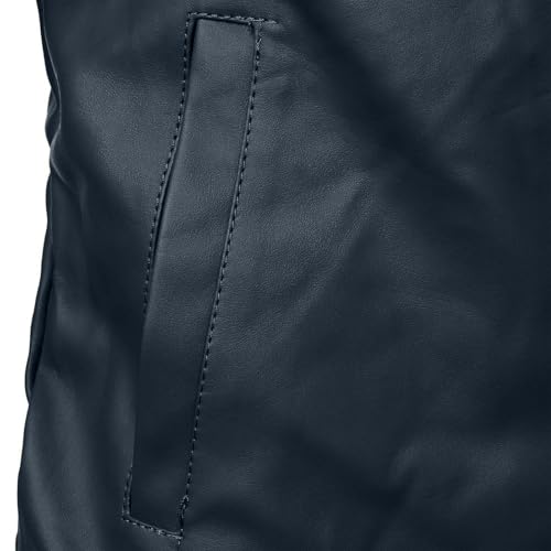 Man Long Sleeve Jacket Outfits for Mens Faux Leather Hooded Basic Fall Winter 2025 Fashion4