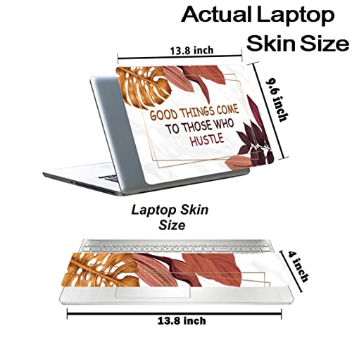 Inkykart Floral D18 Top+Wrist Pad Vinyl Laptop Skin/Sticker/Cover for 14 Inches Laptops Laminated-Removable-HD Quality Compatible for Hp-Dell-Sony-Lenovo-Asus etc.(13.8x9.6 Inches)