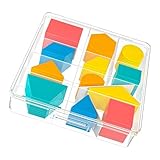 Interaktive pädagogische Puzzlefliesen für Kinder, bunte Kunststoff Geometrieform, Mathematik Lernwerkzeug für die Schule, Zuhause, Kinderabteilungen