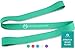 Ballet Stretch Band - Superior Trainer Band For Dance, Gymnastics, Cheerleading Flexibility Training & Exercise, Injury Prevention - W/ Black Travel Bag & Stretching Guide (Teal)- UpCircleSeven