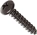Steel Sheet Metal Screw, Black Oxide Finish, Pan Head, Phillips Drive, Type A, #10-12 Thread Size, 1