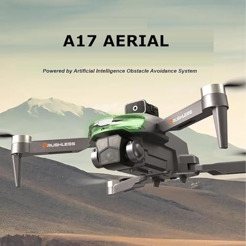 Image of A17 Aerial Drone with A.I. Obstacle Avoidance, 1080P Triple Gimbal Camera, Brushless Motor, 4K Camera Perfect for Aerial Photography & Outdoor Fun Drone