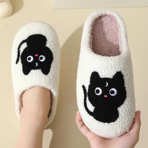 Fashion Cat Slippers Mushroom Cherry Slippers Strawberry Slippers Heart Love Slippers Cowboy Hat Boots Slippers Vintage Memory Foam Comfortable Warm Plush Anti-slip Slippers Slippers for Women's Men's Household Shoes Cloudy Slide Slippers4