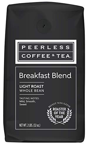 Peerless, Breakfast Blend, Light Roast Whole Bean Coffee, 2 Pounds