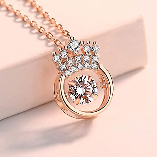 𝐏𝐫𝐢𝐧𝐜𝐞𝐬𝐬 𝐂𝐫𝐨𝐰𝐧 𝐂𝐡𝐚𝐫𝐦 Necklace for Women Girls Delicate Cute Crystal 𝐐𝐮𝐞𝐞𝐧 𝐑𝐨𝐲𝐚𝐥 𝐓𝐢𝐚𝐫𝐚 𝐏𝐞𝐧𝐝𝐚𝐧𝐭 Luck Choker Chain Dainty Wedding Jewelry Birthday Gift