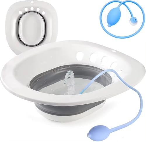Ladiosa Sitz Bath Tub for Adult,Sitz Bath Tub,Portable Bath Tub for Adults,Sitz Bath,Foldable Bath Tub for Adults,Piles,Postpartum Essentials,Sitz Bath,Sitz Bath Tub,Sitz Bath Tub for Adult,White