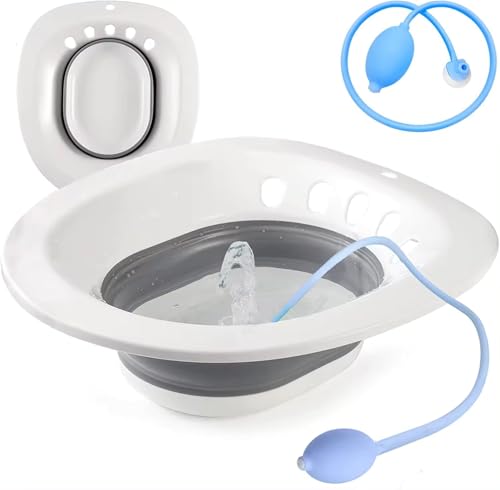 Ladiosa Sitz Bath Tub for Adult,Sitz Bath Tub,Portable Bath Tub for Adults,Sitz Bath,Foldable Bath Tub for Adults,Piles,Postpartum Essentials,Sitz Bath,Sitz Bath Tub,Sitz Bath Tub for Adult,White