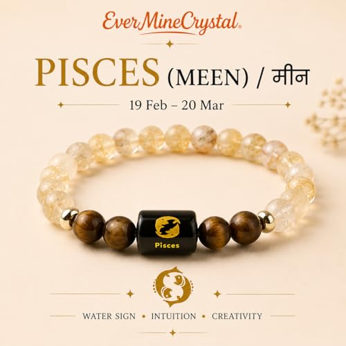 Image of Zodiac Crystal Bracelet with Raw Selenite Plate for Men & Women | Aries, Taurus, Gemini, Cancer, Leo, Virgo, Libra, Scorpio, Sagittarius, Capricorn, Aquarius & Pisces Rashi Bracelet | Astrology Healing Crystal Gift