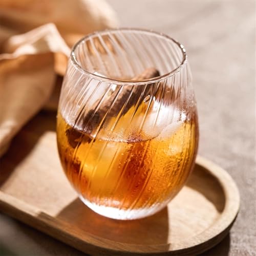 Vaso de whisky de cristal transparente de diseño moderno para hogar y bar 5