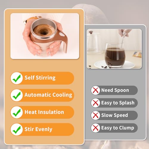 Taza automática para mezclar café de acero inoxidable 400 ml miniatura 5