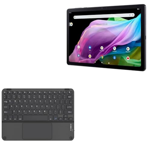 BoxWave Keyboard Compatible with Acer Iconia Tab P10 Tablet (10.4 in) - SlimKeys Bluetooth Keyboard with Trackpad, Portable Slim TouchPad - Jet Black
