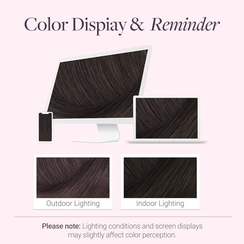 Image of GOO GOO Clip in Hair Extensions Real Human Hair Dark Brown Remy Extensions