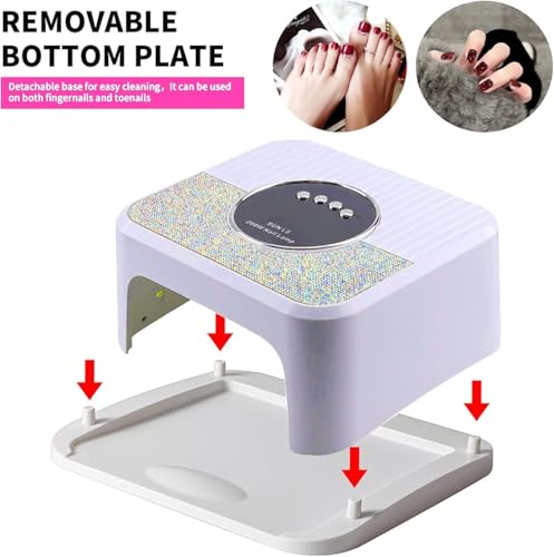 Image of COSTICA 268W UV LED Nail Lamp for Gel Polish | Professional Nail Dryer with 45 LED Beads Auto Sensor & 4 Timers | Fast Curing UV Light for Nail Art Manicure Pedicure (White,Pink) (L5 Nail Dryer)