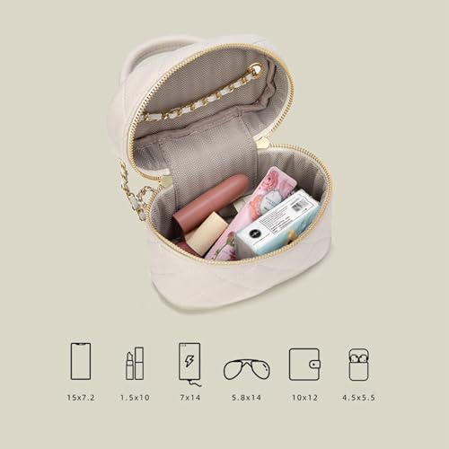 Mini Quilted Square Box Bag Crossbody Handbag With Metal Chain Strap for Women3