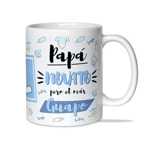 LINFORMAL Taza Padre Primerizo – Regalo Original para Hombre – Idea Especial Primer Día del Padre – Taza Papá (PAPA NOVATO)