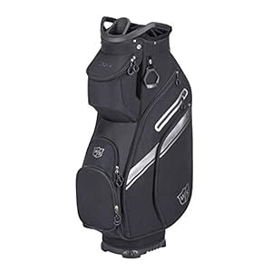 Wilson Staff Bolsa de Golf, Exo II Cart Bag, Bolsa Trolley, para hasta 14 Palos, Negro/Plateado,2,3 kg, WGB6650BL