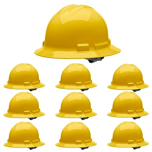 Malta Dynamics Made In Us Full Brim Hard Hat, Osha/Ansi Compliant, Yellow #TOP1