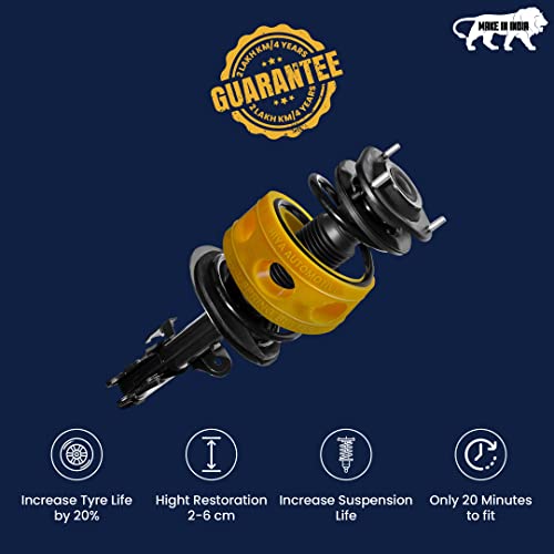 Hiya Automotive Car Coil Spring Buffer For All Cars Heavy Duty Material Kit Increasing Car Height, Suspension Accessories | Car Buffer for LEXUS ES 2021-2025 Rear 2 PC Yellow