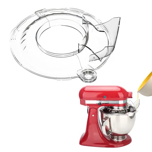 Pouring Shield for KitchenAid Tilt Head 4.5-5 QT (for Stainless Steel Bowls Only), for Kitchen aid Accessories and Attachments, Fully Enclosed Foldable Lid Mixer Bowl Cover, Not For Bowl Lift