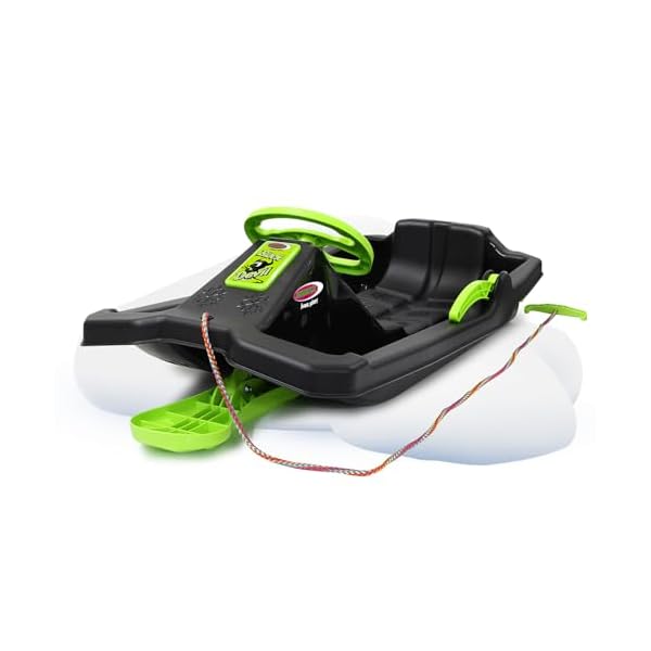Snow Play Bob Black Devil – Robuster Kinderbob mit Lenkrad und Handbremse