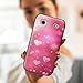 BEOTIWAD Case for HMD Barbie TA-1681 with Tempered Glass Screen Protector Pink Hearts and Stars Theme Hybrid Dual Layer Heavy-Duty Shockproof Protection Cover for HMD Barbie