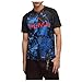PUMA Men's Essentials Short Sleeve Jersey, Black-Team Regal Red All Over Print AH25, Large