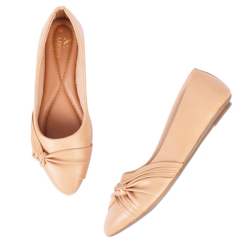 XE Looks Stylish Knotted Beige Bellies for Women (B09FY49GT9) Amazon Price History, Amazon Price Tracker