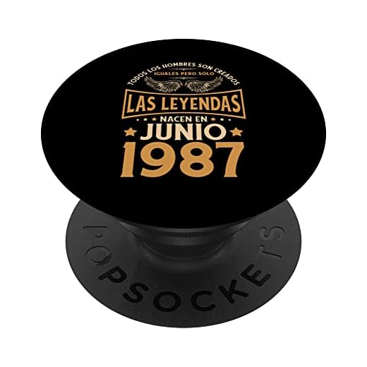 Cumpleaños Hombre Regalos Las Leyendas Junio 1987 PopSockets PopGrip Intercambiable