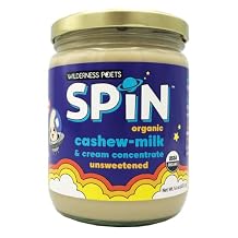 Wilderness Poets SPiN, Organic Cashew Cream and Milk Concentrate Unsweetened - 16 Ounce - 28 Servings - Make Cashew Milk, Cashew Cream, Non-Dairy Creamer for Coffee, Tea, Lattes, Smoothies and Vegan Desserts