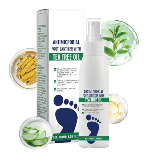 Antifungal Foot Spray - Foot Sanitizers Spray With Tea Tree Oil - Foo_t Sanitizers Spra_y Reduce Feet Odor - Athletes Deodorant For Smelly Feet - Deep Refreshing & Cleansing
