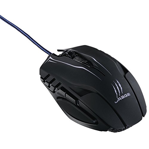 Hama uRageReaper Ess. Maus USB Optisch 2400 DPI Ambidextrös Schwarz - Mäuse (Ambidextrös, Optisch, USB, 2400 DPI, Schwarz)