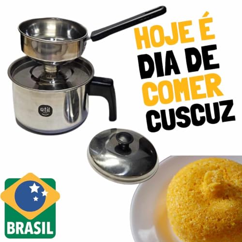 Cuscuzeira porção Individual Cuscuz a vapor Peitinho de moça Paulista para fogão elétrico por Induçã