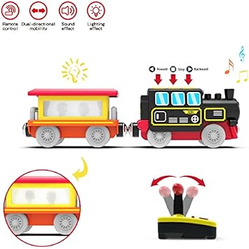 Christmas Train Toy for Railway System, Motorized Locomotive Train Set Compatible with Thomas, Brio, Chuggington
