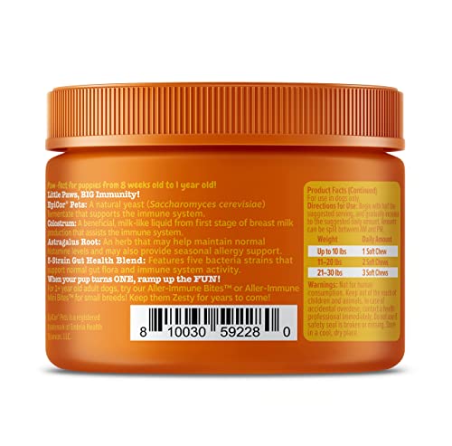 Zesty Paws Dog Allergy Relief - Anti Itch Supplement - Omega 3 Probiotics for Dogs - Digestive Health - Soft Chews for Skin & Seasonal Allergies - with Epicor Pets – Puppy - Lamb - 90 Count - Thumbnail 4