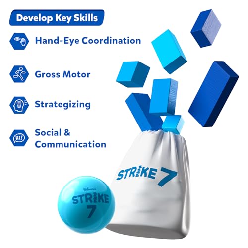 Skillmatics Strike 7 Outdoor Game - Aim, Dodge, And Stack To Victory, Fun For The Whole Family, Great Gift For Ages 6 And Up, Multicolor, Kids