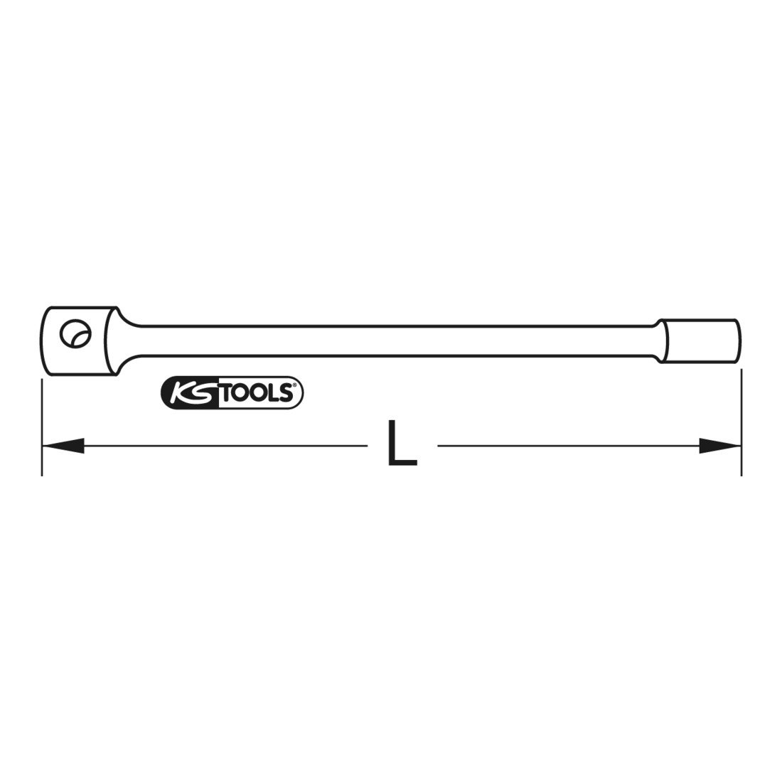 KS Tools 963.8302 Bronzeplus Clé à douille 6-pans 36 mm 530 mm