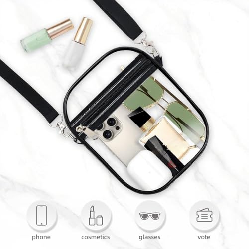 Fibrdoo Clear Crossbody Purse Bag