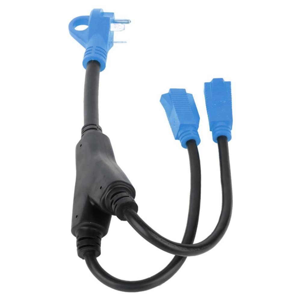 Adaptateur d'alimentation pour camping-car en Y Split 30 mâle vers (2) 15 connecteurs femelles