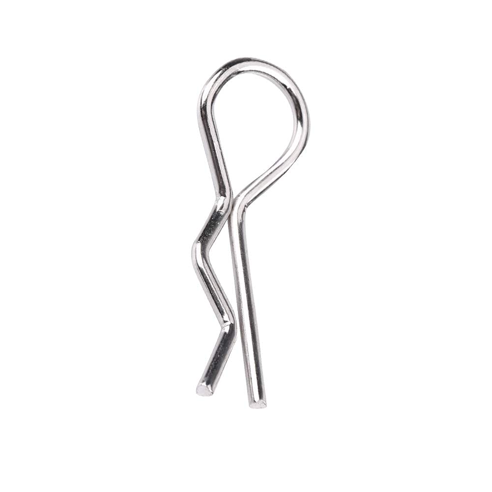 VGEBY 50 Clips De Carrocería Tipo R – Pasadores De Acero Para RC 1/10 1/12 1/16, Accesorios Para Coche Teledirigido